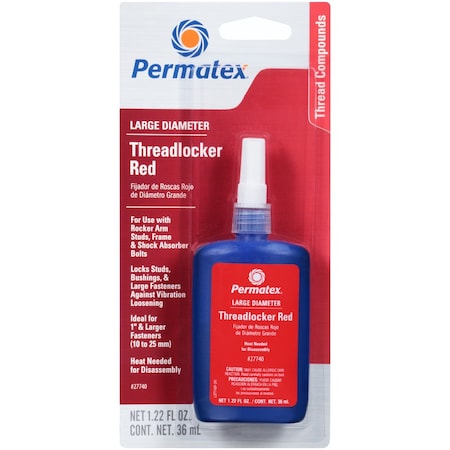 Permatex Automotive Large Diameter Threadlocker Red 36ml bottle, Carded 27740